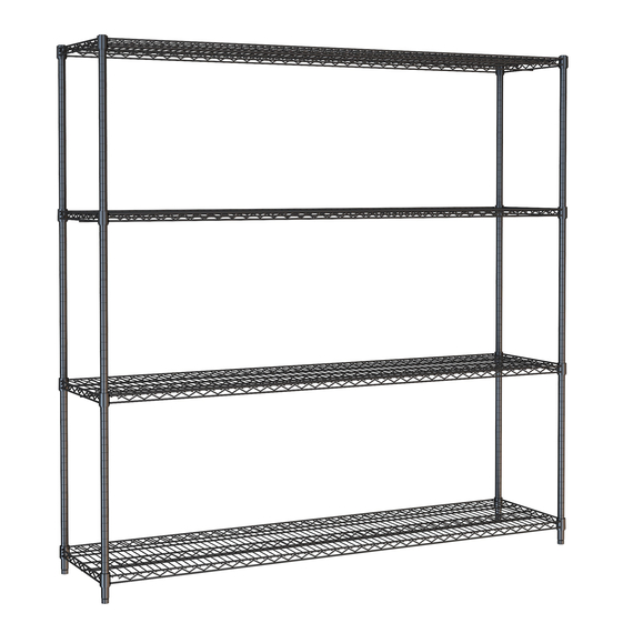 7530_0040-15440.jpg Combisteel Wandbretter 4 Levels 1800 Schwarz Selbstmontage – Bild 1