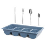 Hendi Besteck-Set mit Tablett, Blau, 525x300x(H)95mm, Rechteckig – Bild 4
