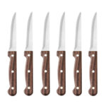 Hendi Steakmesser – 6 Stück, Profi Line, Braun, 6 Stk., (L)210mm