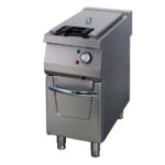 Maxima Gastro Premium Fritteuse - 1 x 22 l - Einzeleinheit - 90 cm Tief - mit Ablasshahn - Elektrisch