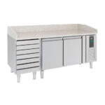 Combisteel Standard Line Pizzatisch 2 Türen 7 Teigschubladen