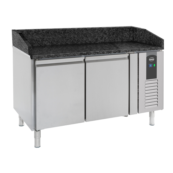 7950_0050_new_style_1.jpg Combisteel Pizzatisch 2 Türen Schwarze Granit-Arbeitsplatte – Bild 1