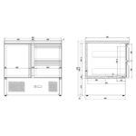 Combisteel Compact Line Kühltisch 1 Tür/2 Laden – Bild 3