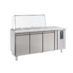 Combisteel Standard Line Kühltisch mit Glas 3 Türen