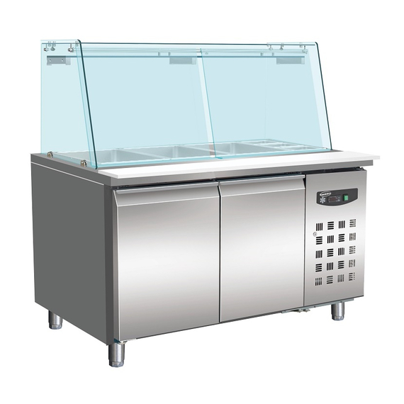 7950_0420-9531.jpg Combisteel Standard Line Bäckerei Kühltisch mit Glas 2 Türen 4X 1/1 Gn Behälter – Bild 1