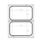 Hendi Matrize für Versiegelungsmaschine, zwei Behälter (178x113 mm) – Bild 2