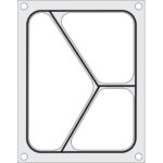 Hendi Matrize für Versiegelungsmaschine, ein dreiteiliger Behälter (227x178 mm)