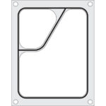 Hendi Matrize für Versiegelungsmaschine, ein zweiteiliger Colt-Behälter (227x178 mm)