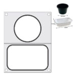 Hendi Matrize für Versiegelungsmaschine, zwei Behälter (1x 178x113 mm, 1x ø115 mm) – Bild 3