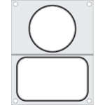 Hendi Matrize für Versiegelungsmaschine, zwei Behälter (1x 178x113 mm, 1x ø115 mm)