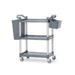 AmerBox Servierwagen aus Polypropylen mit 3 Fächern, klein, 800x420x(H)945mm – Bild 4