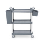 AmerBox Servierwagen aus Polypropylen mit 3 Fächern, klein, 800x420x(H)945mm – Bild 3