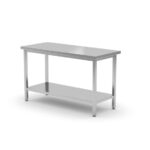 Hendi Mitteltisch mit Ablage – verschraubt, Tiefe 600 mm, Profi Line, 1800x600x(H)850mm