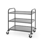 Hendi Servierwagen mattschwarz, 905x585x(H)945mm – Bild 3