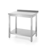 Hendi Wandtisch mit Ablage – verschraubt, Tiefe 600 mm, Profi Line, 800x600x(H)850mm