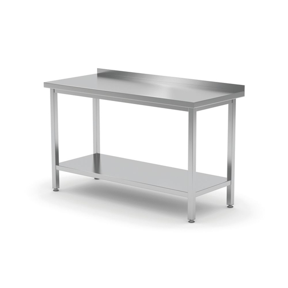 811467_2024.jpg Hendi Wandtisch mit Ablage – verschraubt, Tiefe 600 mm, Profi Line, 1000x600x(H)850mm – Bild 1