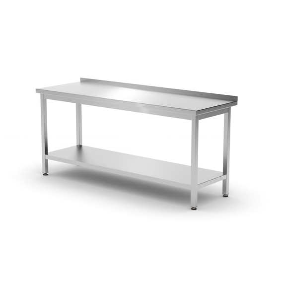811504_2024.jpg Hendi Wandtisch mit Ablage – verschraubt, Tiefe 600 mm, Profi Line, 1800x600x(H)850mm – Bild 1