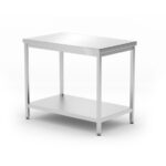 Hendi Mitteltisch mit Ablage – verschraubt, Tiefe 600 mm, Profi Line, 1000x600x(H)850mm