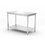 Hendi Mitteltisch mit Ablage – verschraubt, Tiefe 600 mm, Profi Line, 1200x600x(H)850mm