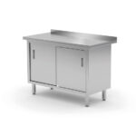 Hendi Wandtischschrank mit Schiebetüren – verschweißt, Profi Line, 1600x600x(H)850mm