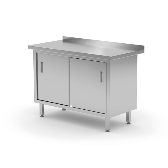 811641_r5ty-5t.jpg Hendi Wandtischschrank mit Schiebetüren – verschweißt, Profi Line, 1000x600x(H)850mm – Bild 1
