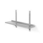 Hendi Wandablage einstellbar, einfach, mit 2 Halterungen, 800x300x(H)600mm – Bild 2