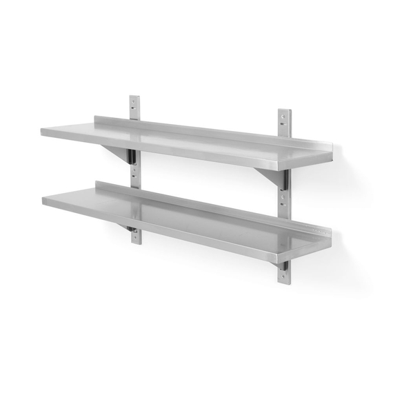 811733_2024.jpg Hendi Doppelwandregal, einstellbar, mit 2 Halterungen, 1200x300x(H)600mm – Bild 1
