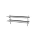 Hendi Doppelwandregal, einstellbar, mit 2 Halterungen, 1400x300x(H)600mm