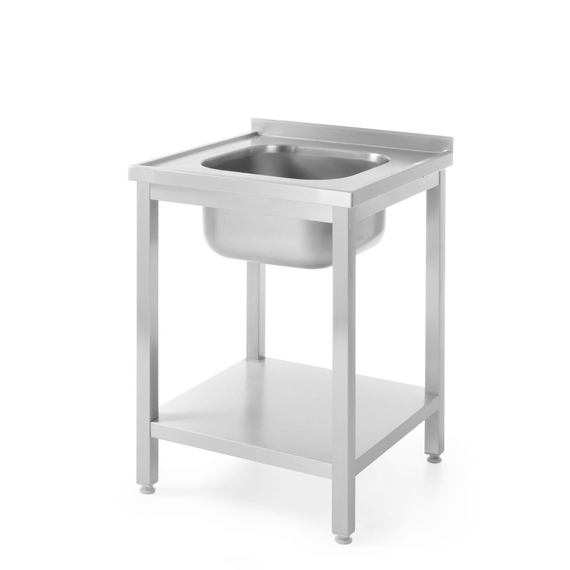 811856_2025.jpg Hendi Waschtisch mit Ablage – verschraubt, Tiefe 600 mm, Profi Line, Zentriert, 600x600x(H)850mm – Bild 1