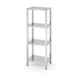Hendi Lagerregal mit 4 Regalen – verschraubt, Kitchen Line, 600x400x(H)1800mm