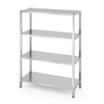 Hendi Lagerregal mit 4 Regalen – verschraubt, Kitchen Line, 1200x500x(H)1800mm