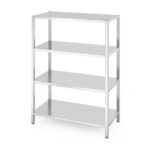 Hendi Lagerregal mit 4 Regalen – verschraubt, Kitchen Line, 1200x600x(H)1800mm