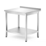 Hendi Wandtisch mit Ablage – verschraubt, Tiefe 700 mm, Profi Line, 800x700x(H)850mm