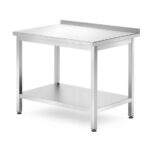 Hendi Wandtisch mit Ablage – verschraubt, Tiefe 700 mm, Profi Line, 1000x700x(H)850mm