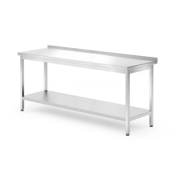 812761.jpg Hendi Wandtisch mit Ablage – verschraubt, Tiefe 700 mm, Profi Line, 1800x700x(H)850mm – Bild 1