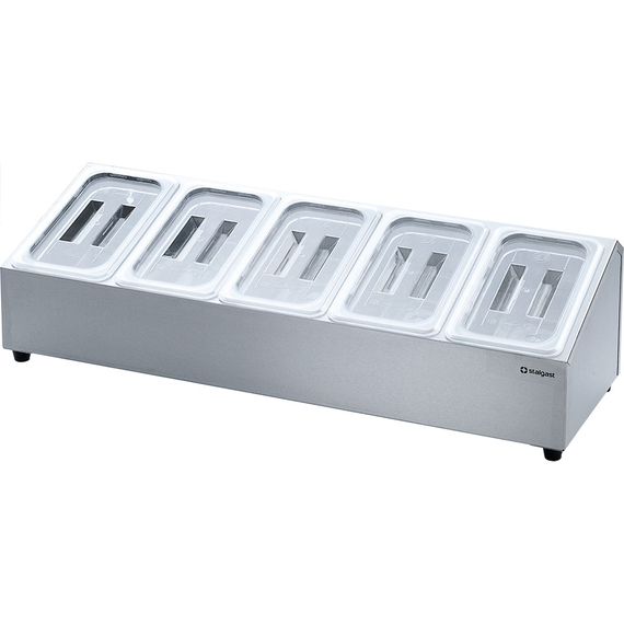 815240V01_MAIN_PRODUCT_PHOTO_nI9DpIxycClY.jpg Edelstahl Ständer für Gastronormbehälter - 5 x GN 1/4 (150 mm) – Bild 1