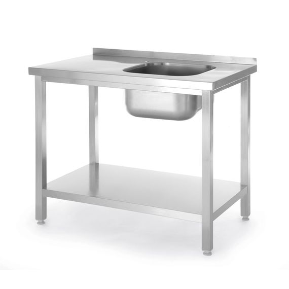 817025_2022.jpg Hendi Spültisch mit Ablage, verschraubt, Kitchen Line, 1000x600x(H)850mm – Bild 1