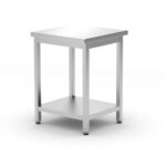 Hendi Mitteltisch mit Ablage – verschraubt, Tiefe 600 mm, Kitchen Line, 600x600x(H)850mm