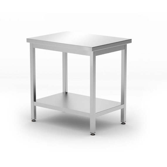 817100.jpg Hendi Mitteltisch mit Ablage – verschraubt, Tiefe 600 mm, Kitchen Line, 800x600x(H)850mm – Bild 1