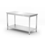 Hendi Mitteltisch mit Ablage – verschraubt, Tiefe 600 mm, Kitchen Line, 1200x600x(H)850mm