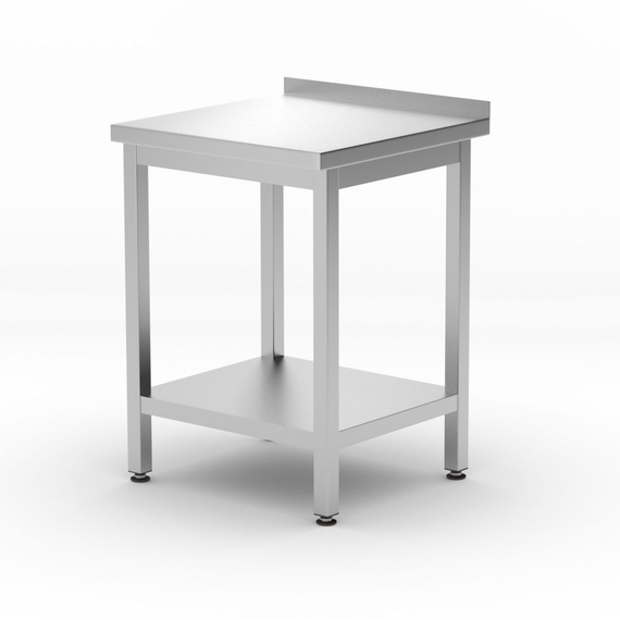817223.jpg Hendi Wandtisch mit Ablage – verschraubt, Tiefe 600 mm, Kitchen Line, 600x600x(H)850mm – Bild 1