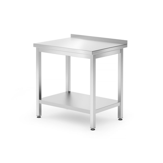 817261.jpg Hendi Wandtisch mit Ablage – verschraubt, Tiefe 600 mm, Kitchen Line, 800x600x(H)850mm – Bild 1
