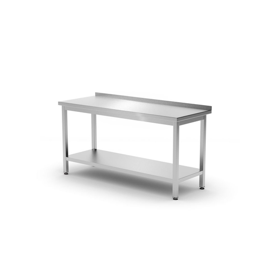 817285.jpg Hendi Wandtisch mit Ablage – verschraubt, Tiefe 600 mm, Kitchen Line, 1200x600x(H)850mm – Bild 1