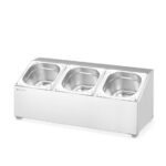 Hendi Halterung für Gastronorm-Behälter, 3 Fächer, 512x245x(H)215mm – Bild 5