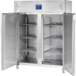 Starline Doppeltür-Kühlschrank, Edelstahl, GN 2/1, 1480x830x2010 mm (BxTxH) – Bild 2