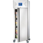 Starline Edelstahl Kühlschrank mit Rädern, GN 2/1, 680x810x2010 mm (BxTxH), 600 L – Bild 3