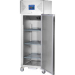 Starline Edelstahl Kühlschrank mit Rädern, GN 2/1, 680x810x2010 mm (BxTxH), 600 L – Bild 2