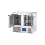 Starline Edelstahl Kühltisch, 2-türig, GN 1/1, 900x700x875 mm (BxTxH), ohne Aufkantung – Bild 2