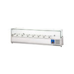 Starline Pizzakühlaufsatz, 7x GN 1/4, Edelstahl 1500x335x440 mm (BxTxH)