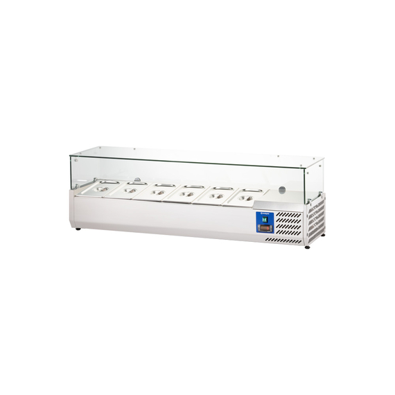 834631V01_Main_product_photo_QJf4BGcXGZDY.jpg Starline Pizzakühlaufsatz, 6x GN 1/3, Edelstahl, 1500x395x440 mm (BxTxH) – Bild 1